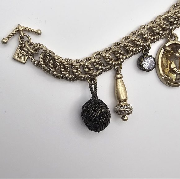 Banana Republic Nautical Rope Charm Bracelet T Clasp Bronze Brass - Picture 13 of 14